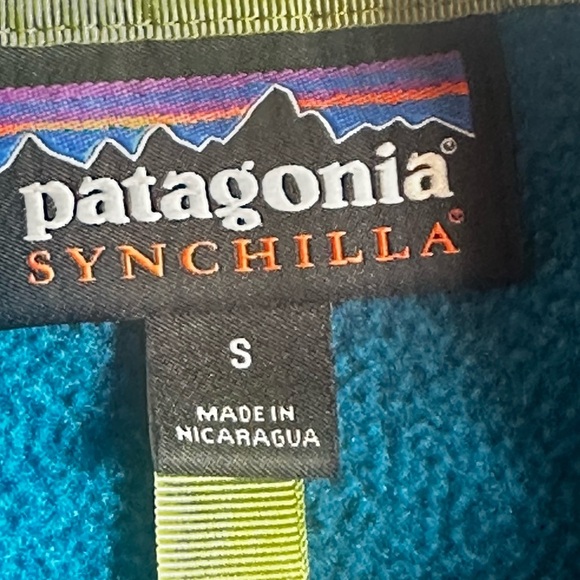 Patagonia Synchilla “Snap T Fleece Pullover” In Howling Turqoise Size Small EUC! - Picture 9 of 10